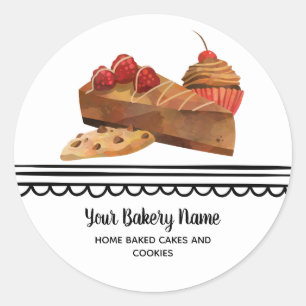 Sticker Rond Boulangerie Business Dessert Emballage Produit