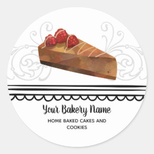 Sticker Rond Boulangerie Business Dessert Emballage Produit