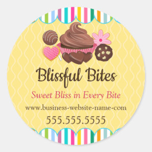 Sticker Rond Boulangerie de desserts agrafés