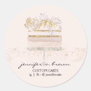 Sticker Rond Boulangerie de gâteaux de fête unique