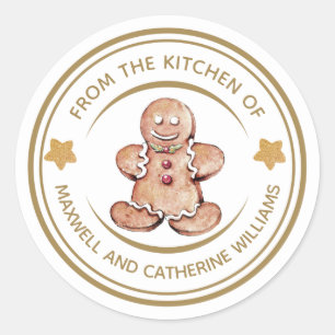 Sticker Rond Boulangerie de Noël personnalisée