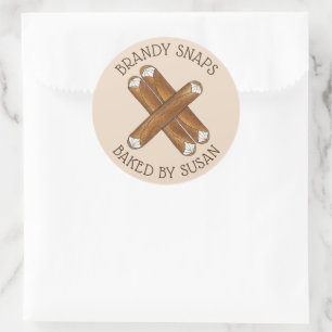 Sticker Rond Boulangerie Maison Brandy Snacks Anglais