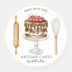 Sticker Rond boulangerie pâtisserie Chef boulanger pâtisserie É