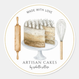 Sticker Rond boulangerie pâtisserie Chef boulanger pâtisserie É