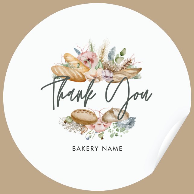 Sticker Rond Boulangerie Pâtisserie Merci maison (Créateur téléchargé)