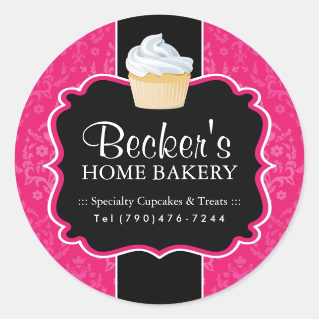 Sticker Rond Boulangerie ronde grande collants d'emballage (Devant)