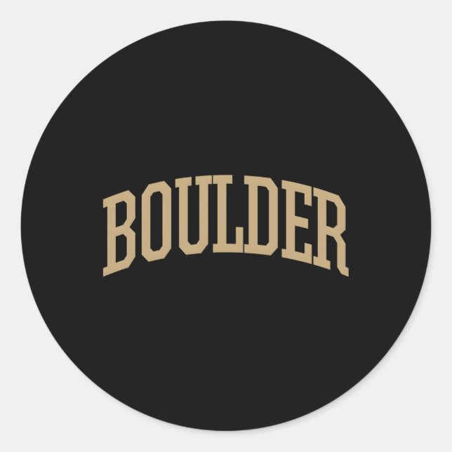 Sticker Rond Boulder Colorado Co Boulder chaud (Devant)