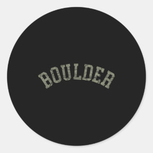 Sticker Rond Boulder Colorado montagnes rocheuses ski camping