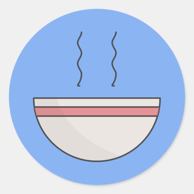 Sticker Rond Boule à soupe (Devant)