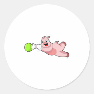 Sticker Rond Boule de Bowling