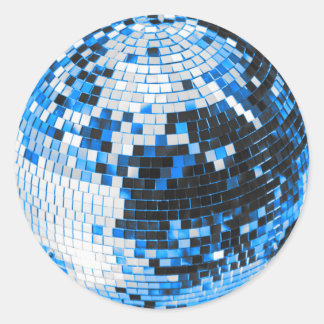 Sticker Rond Boule de disco rétro pétillant parties scintillant