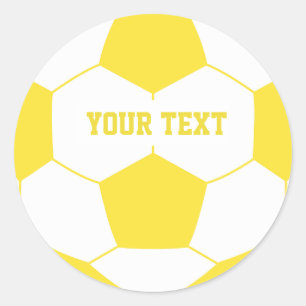 Sticker Rond Boule de football de texte personnalisé