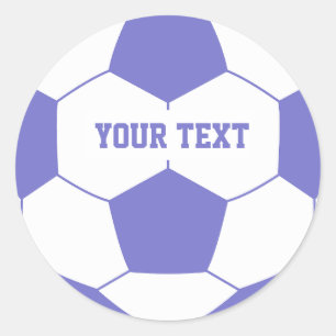 Sticker Rond Boule de football de texte personnalisé