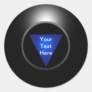 Sticker Rond Boule de la magie 8 - votre texte