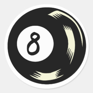 Sticker Rond Boule de la magie huit