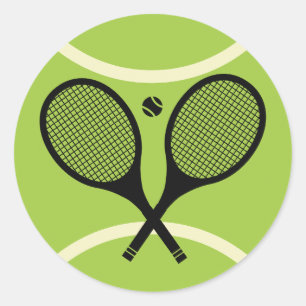 Sticker Rond Boule de raquettes de tennis moderne