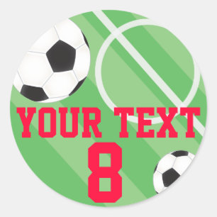Sticker Rond Boule de soccer personnalisable