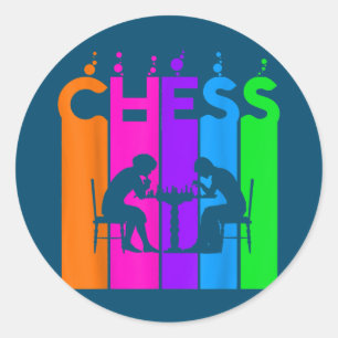 Sticker Rond Boule D'Échecs Hobby Et Sport Idée Cadeau