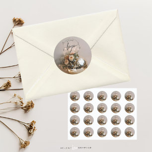 Sticker Rond Boule Disco   Boho Florals   Esthétique