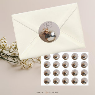 Sticker Rond Boule Disco   Fleurs Boho  Esthétique