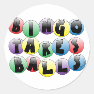 Sticker Rond Boules de bingo-test