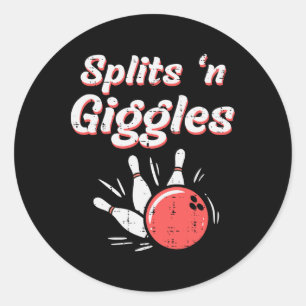Sticker Rond Boules de bowling N Giggles Bowler Enfants Femmes 