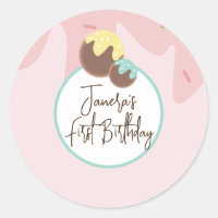 Boules de Cakepop Mignonnes Gâteau d'Anniversaire