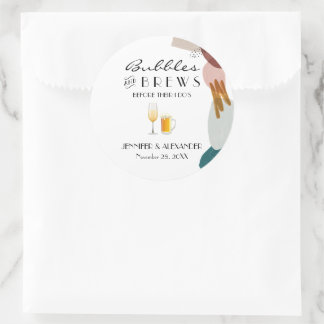 Sticker Rond Boules et brasseries Abstraites en aquarelle