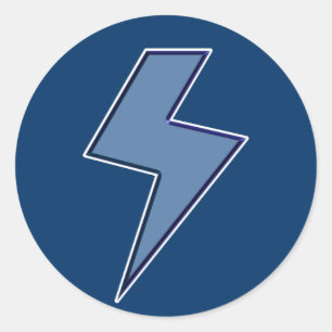 Sticker Rond Boulon bleu