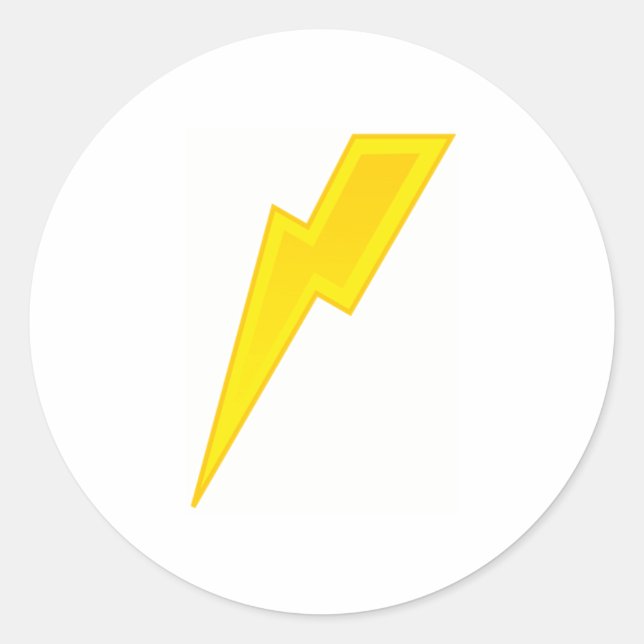 Sticker Rond Boulon de foudre jaune (Devant)
