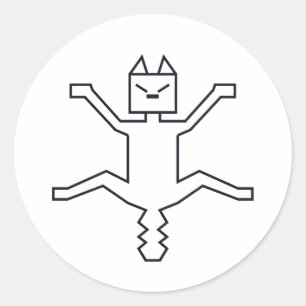 Sticker Rond Bouncy cat