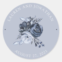 Bouquet bleu | Mariage floral aquarelle
