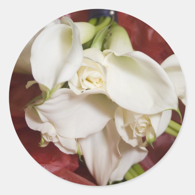 Sticker Rond Bouquet Calla lilly (Devant)