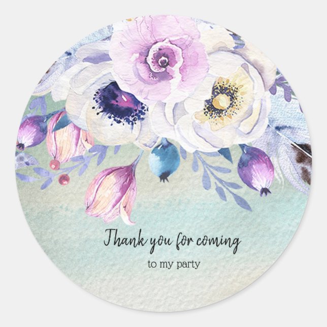 Sticker Rond Bouquet de fleurs pour toutes les occasions (Devant)