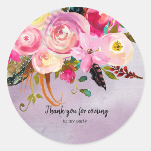 Sticker Rond Bouquet de fleurs pour toutes les occasions