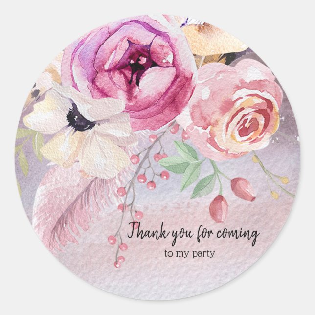 Sticker Rond Bouquet de fleurs pour toutes les occasions (Devant)