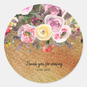 Sticker Rond Bouquet de fleurs pour toutes les occasions