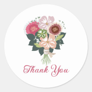 Sticker Rond Bouquet floral