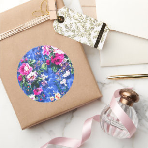 Sticker Rond Bouquets avec roses