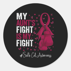 Sticker Rond Bourgogne Ribbon Survivor Aunt Sickle Cell Awards