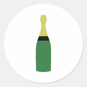 Sticker Rond bouteille de champagne