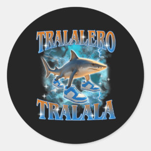 Sticker Rond Bouteille de mème de requin Tralalero Tralala