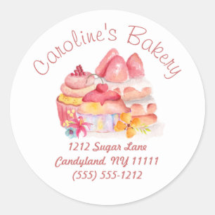 Sticker Rond Boutique boulangerie, pâtisseries et pâtisseries