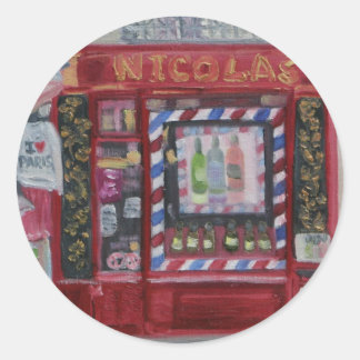 Sticker Rond Boutique de vins de Paris