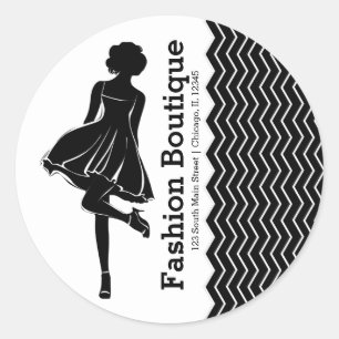 Sticker Rond Boutique mode