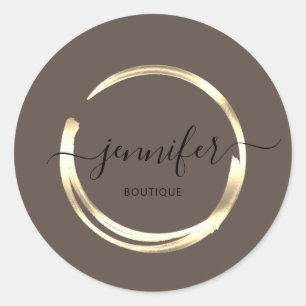 Sticker Rond Boutique professionnelle Boutique Golden Circle Mi