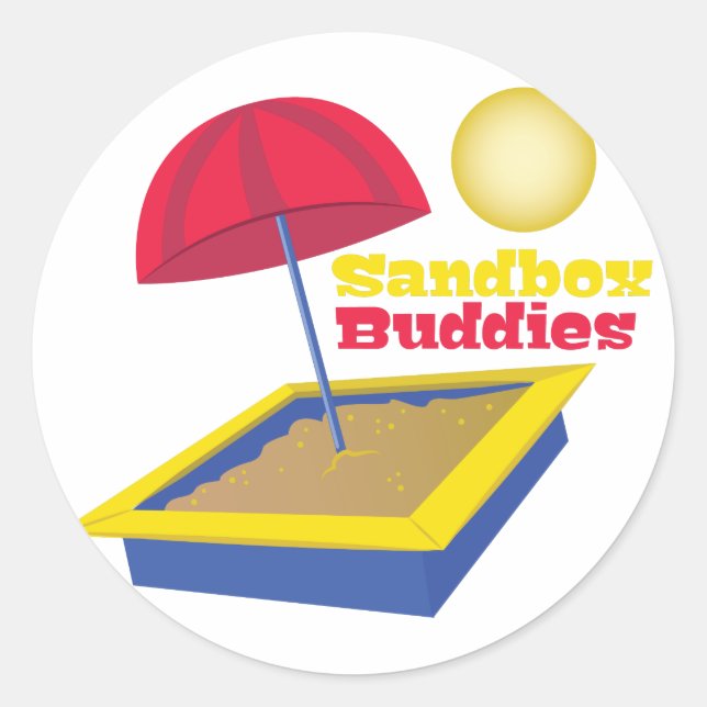 Sticker Rond Boutiques à sandbox (Devant)