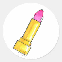 Bouton à lèvres à aquarelle rose chaud