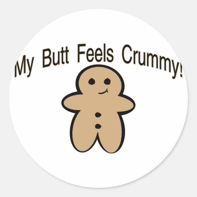 Sticker Rond Bouton crumé (Devant)