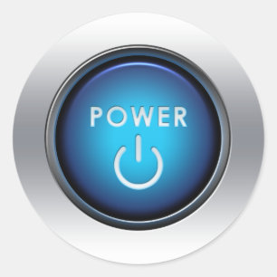 Sticker Rond Bouton d'alimentation